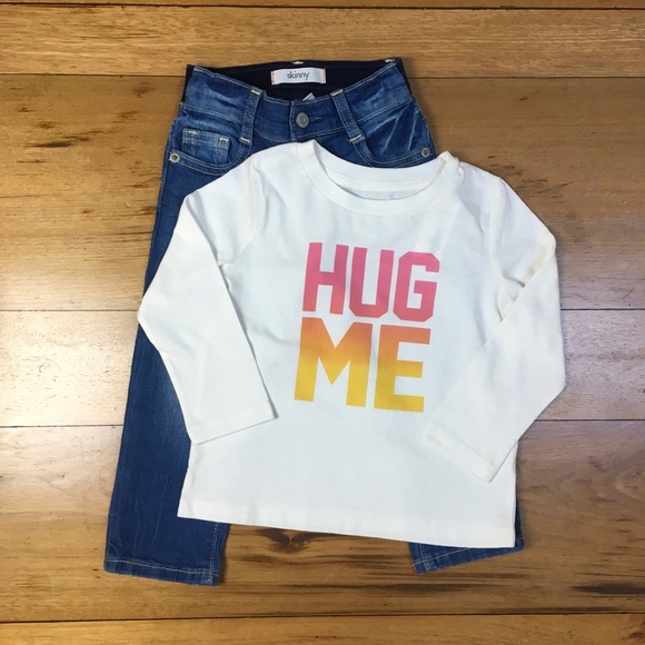 NWT Gymboree Girls Long Sleeve Shirt and Jeans - Picture 1 of 7